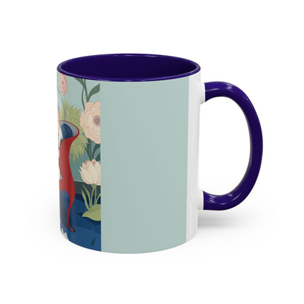 The Lady Of The Scarlet Chaise Colorful Mugs – Art Deco Romantic Elegance