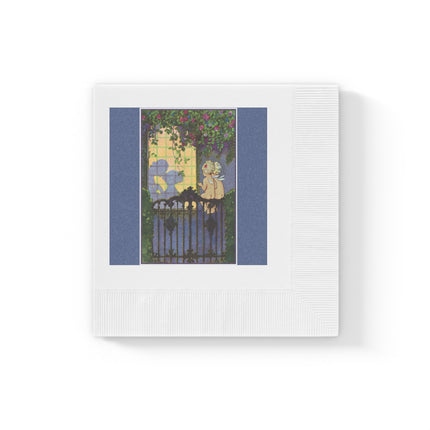 Whispers of Love White Coined Napkins