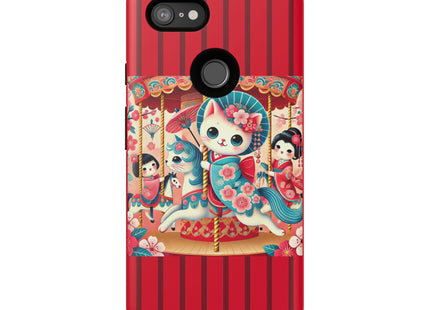 Geisha Kitten's Enchanted Carousel Phone Cases