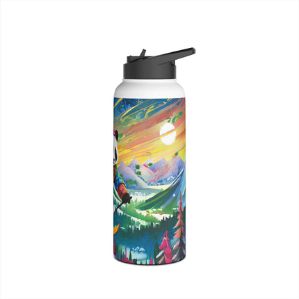 Cyberpunk Panda Stainless Steel Water Bottle