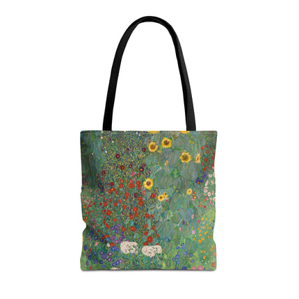 Farm Garden with Sunflowers by Gustav Klimt Tote Bag (AOP)