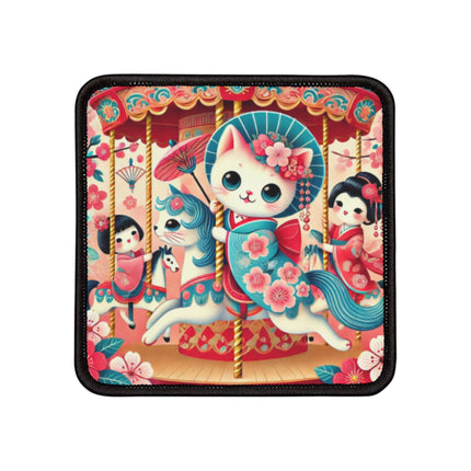 Geisha Kitten's Enchanted Carousel Ride Iron-On Patches