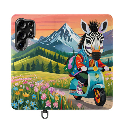🦓🛴 Stripes on Wheels Flip Case – Sunny Adventures & Storybook Fun