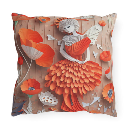 Poppy Fairy Outdoor Pillows