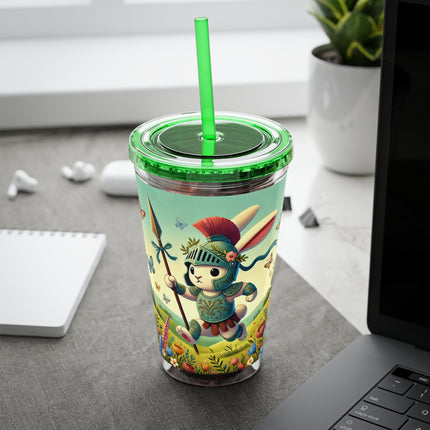 Rabbit Gladiator Sunsplash Tumbler with Straw, 16oz