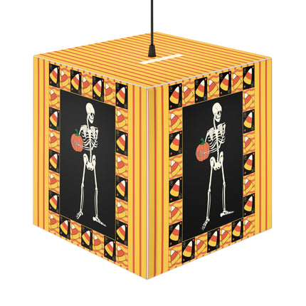 Candy Corn Skeleton Light Cube Lamp