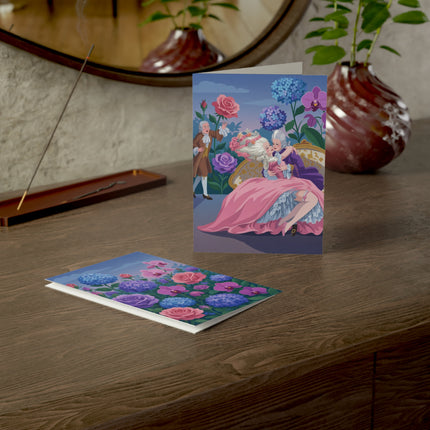 🌹💌 The Secret Garden Embrace Greeting Card – Romantic Rococo Floral Fantasy