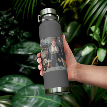 A Bar at the Folies-Bergère by Edouard Manet Copper Vacuum Insulated Bottle, 22oz