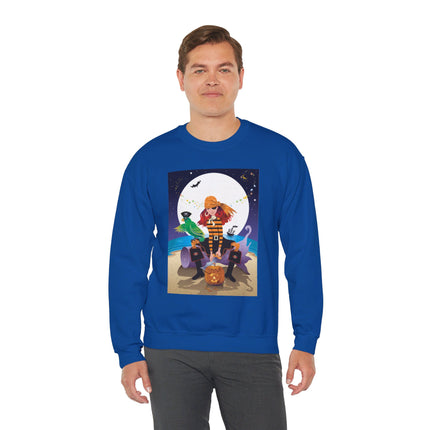 Moonlit Pirate Halloween Unisex Heavy Blend™ Crewneck Sweatshirt