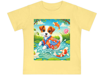 Koi Pond Puppy Baby Short Sleeve T-Shirt