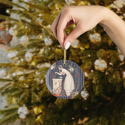 The Dazzling Little Fish by George Barbier Glass Ornament