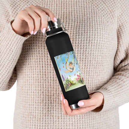 Spring Fairy's Floral Swing Copper Vacuum Insulated Bottle, 22 oz