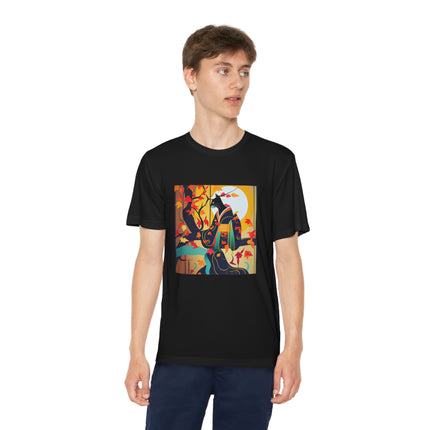 Black Cat in Kimono Youth Competitor Tee