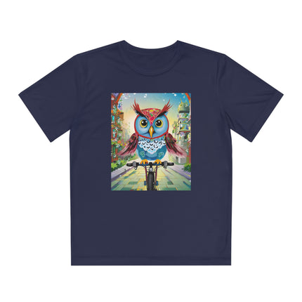 Cycling Owl Youth Competitor Tee – Urban Adventure & Playful Energy