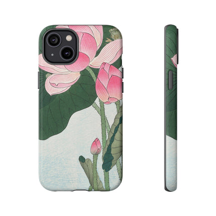 Blooming Lotus Flowers by Ohara Koson Phone Cases