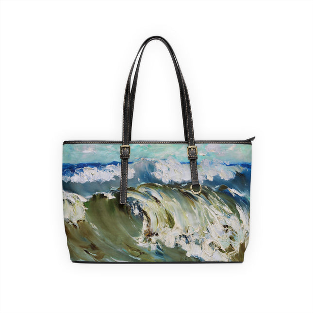 The Wave by Karl Hagemeister PU Leather Shoulder Bag