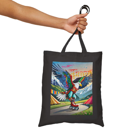 Eagle Skater Cotton Canvas Tote Bag