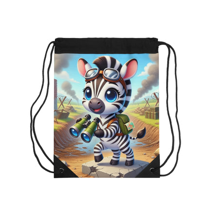 The Zebra Lookout Drawstring Bag – Adventure, Curiosity & Explorer Spirit