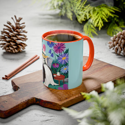 The Lady Of The Garden Tea Colorful Mugs – Art Deco Floral Elegance