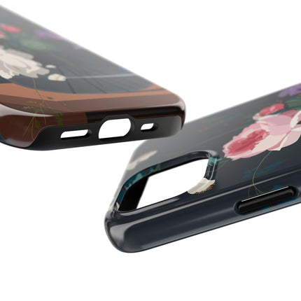 🌹🖤 The Midnight Rose Garden Phone Case – Art Deco Floral Elegance