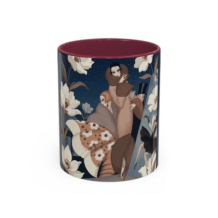 🌸✨ The Midnight Magnolia Masquerade Colorful Mug – Art Deco Nocturne