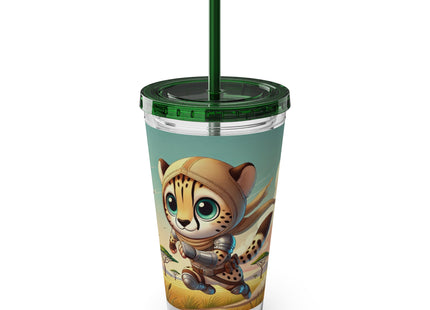 Swift Cheetah Sunsplash Tumbler with Straw, 16oz