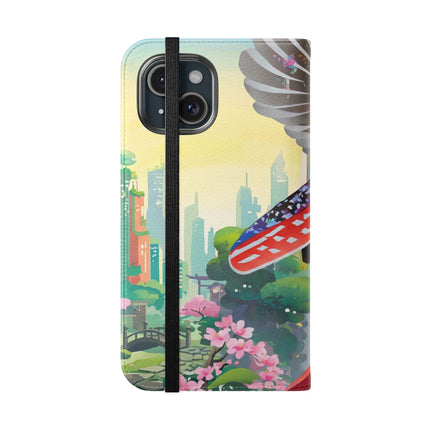 🦉⚔️ Cyberpunk Samurai Owl Flip Case – Neon Wisdom & Warrior Honor