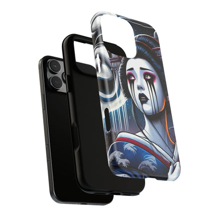 Geisha’s Black Ink Tears Phone Cases