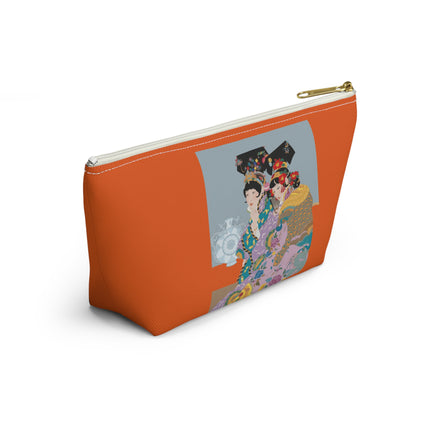 Two Geishas in Peacock Kimonos Cosmetic Bag – Timeless Elegance & Sisterly Grace