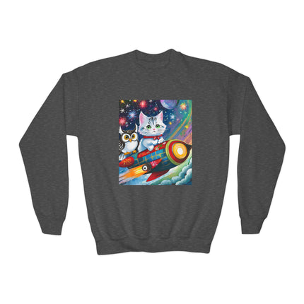 Flight of Fancy Youth Crewneck Sweatshirt – Imagination, Adventure & Cosmic Fun