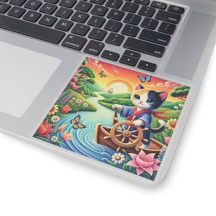 Sailor Kitten’s River Adventure Kiss-Cut Stickers (4 Sizes)