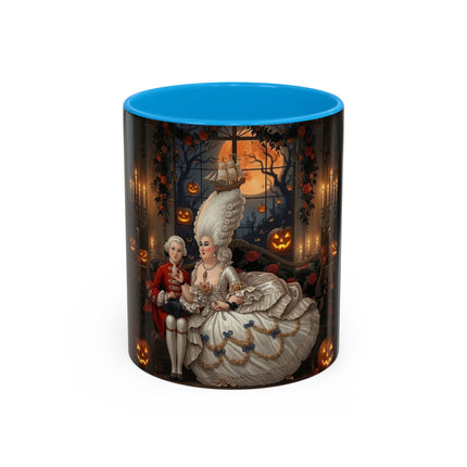 🌙🎃 The Moonlit Pumpkin Parlor Colorful Mug – Elegant Halloween Charm