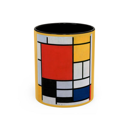 Composition with Red, Yellow, Blue, and Black by Piet Mondrian Colorful Mugs (11oz, 15oz)