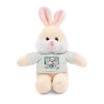 Candy Cane Timekeeper Bunny Stuffed Animals with Tee