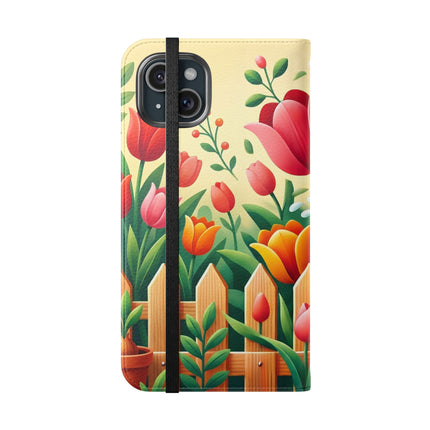 🌷🐦 The Little Garden Tender Flip Case – Sunshine, Care & Storybook Charm