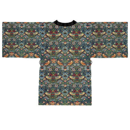 Strawberry Thief by William Morris Long Sleeve Kimono Robe (AOP)