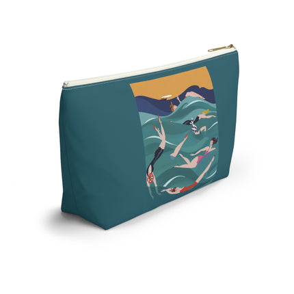 Summer Splash Cosmetic Bag – Carefree Beach Joy & Mid-Century Fun