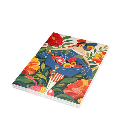 🌺🎩 The Grand Flower Market Postcards With Envelopes – Art Deco Floral Fashion