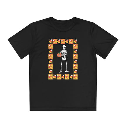 Candy Corn Skeleton Youth Competitor Tee