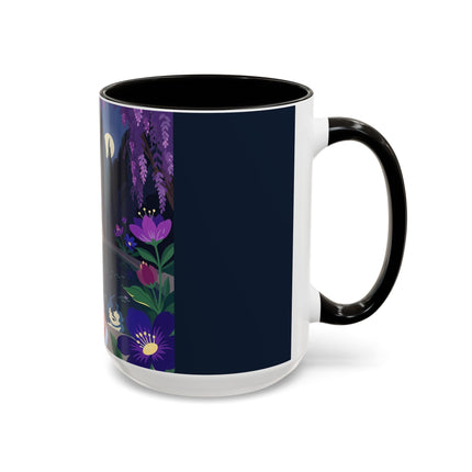 The Moonlit Garden Serenade Colorful Mugs – Art Deco Musical Elegance