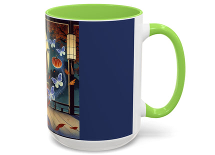 Court Magician with Ghost Butterflies Colorful Mugs (11oz, 15oz)