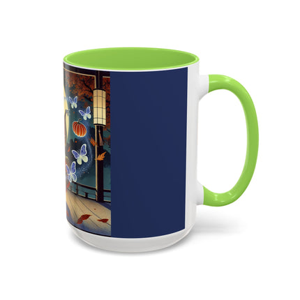 Court Magician with Ghost Butterflies Colorful Mugs (11oz, 15oz)