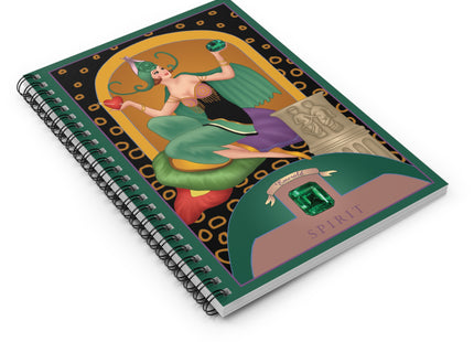 May & Emerald (from the Gem Series) by Sofia Chiostri Spiral Notebook - Ruled Line