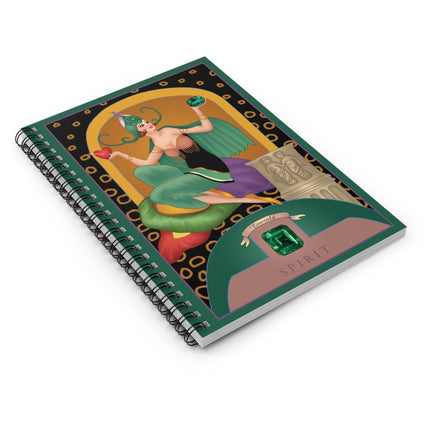 May & Emerald (from the Gem Series) by Sofia Chiostri Spiral Notebook - Ruled Line