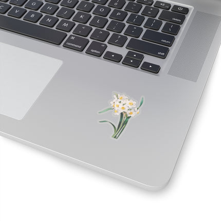Chinese Sacred Lily botanical illustration by Pierre-Joseph Redouté Kiss-Cut Stickers (4 Sizes)