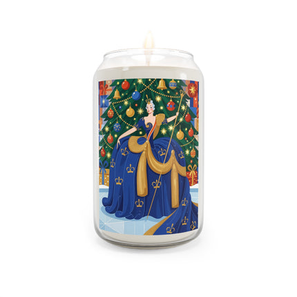 👑🎄 The Christmas Queen Of Golden Bells Scented Soy Candle – Art Deco Holiday Elegance