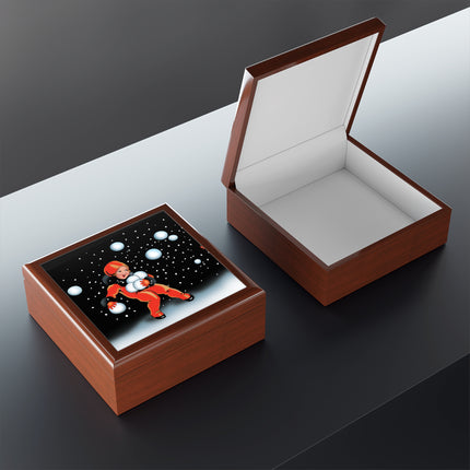 Festive Snowball Jewelry Box