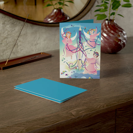 Angelic Revelry Greeting Cards (1, 10, 30, and 50pcs)