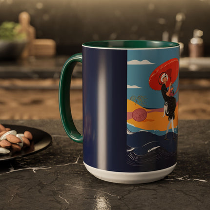 Beachside Promenade Colorful Mugs – Chic Summer Stroll & Coastal Glamour