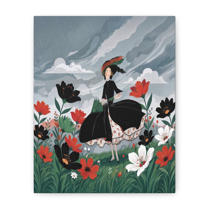 🌧️🌺 The Stormy Flower Walk Placemat – Art Deco Floral Fashion